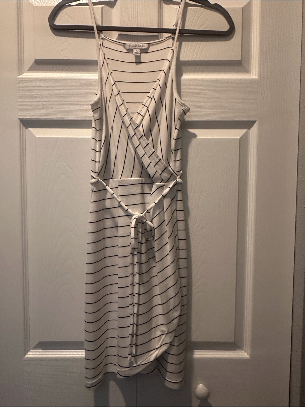 41 Hawthorn White Dress with Black Stripes